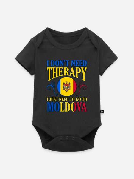 Moldawien - Baby Premium Kurzarmbody - Schwarz
