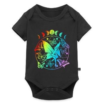 Fairy with Butterflies Elves Girl Gift - Baby Premium short-sleeve bodysuit - black - Front