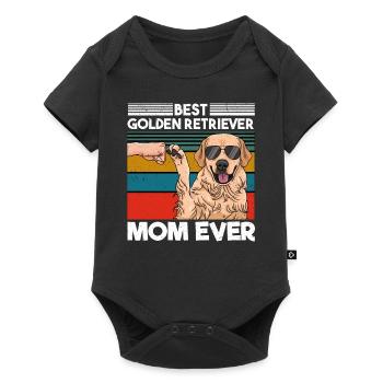 Best Golden Retriever Mom Ever Beste Hunde Mama - Baby Premium Kurzarmbody - Schwarz - Vorne