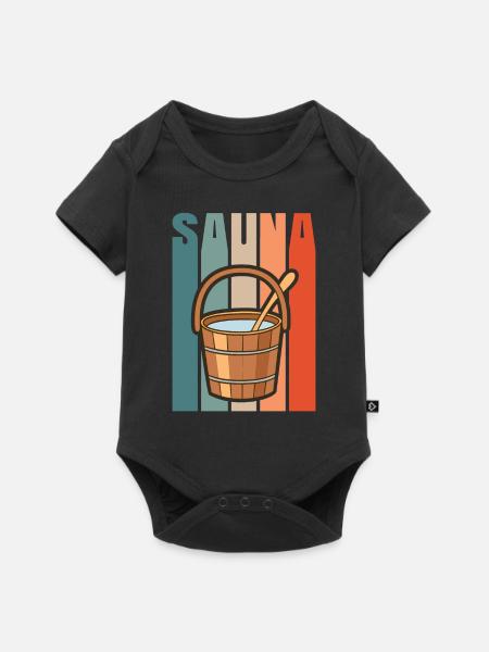 Sauna - Baby Premium Kurzarmbody - Schwarz