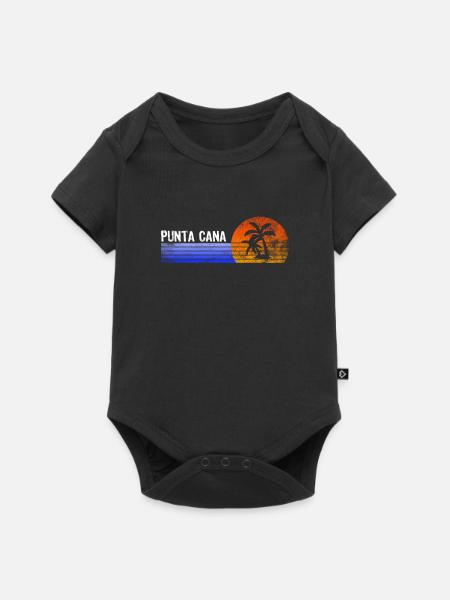 Punta Cana - Baby Premium Kurzarmbody - Schwarz