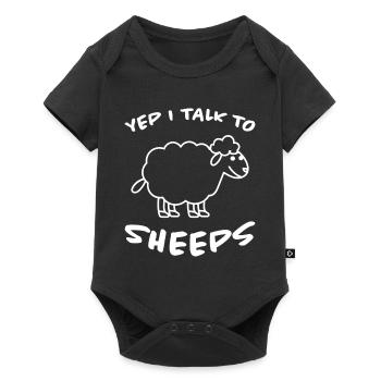 Mouton Drôle Dire Mouton Agneau Fermier Cadeau - Body à manches courtes Premium Bébé - noir - Devant