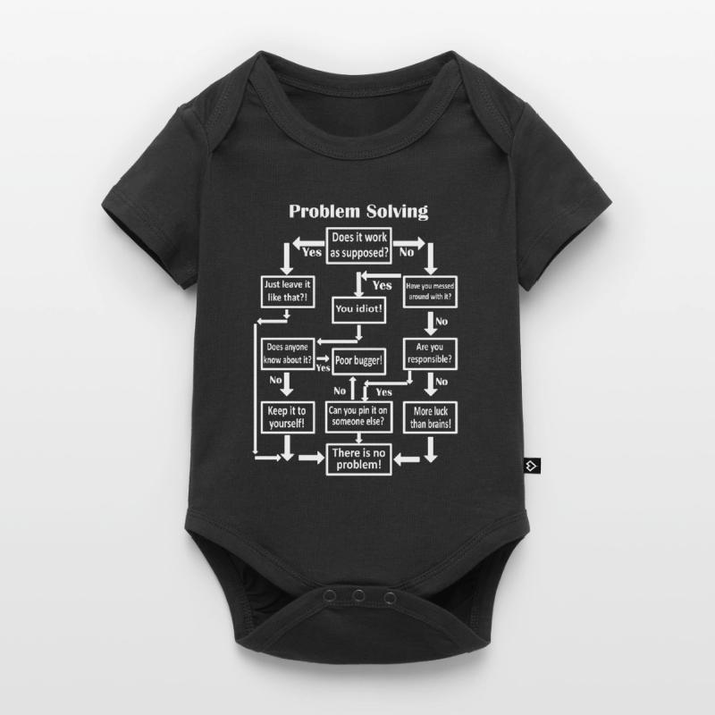 Problem Solving Men Schema Diagram Gift Baby Premium short-sleeve bodysuit