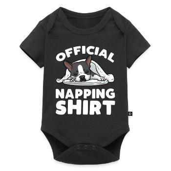 Boston Terrier Dog Chemise de sommeil officielle Pyjama - Body à manches courtes Premium Bébé - noir - Devant