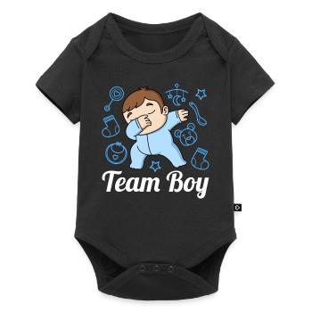 Team Boy Gender Reveal - Baby Premium short-sleeve bodysuit - black - Front