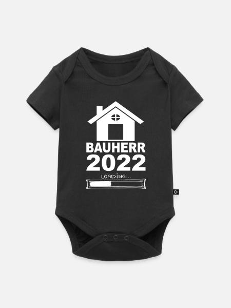 Bauherr 2022 Loading - Baby Premium Kurzarmbody - Schwarz
