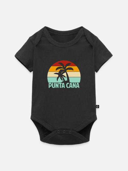 Punta Cana - Baby Premium Kurzarmbody - Schwarz