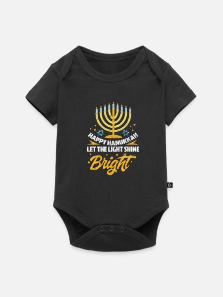 Hanukkah - Baby Premium Kurzarmbody - Schwarz