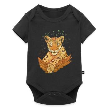 Animaux Amoureux des animaux Cadeau Animal Léopard - Body à manches courtes Premium Bébé - noir - Devant