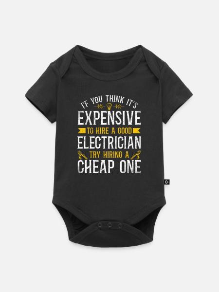 Electrician - Baby Premium Kurzarmbody - Schwarz