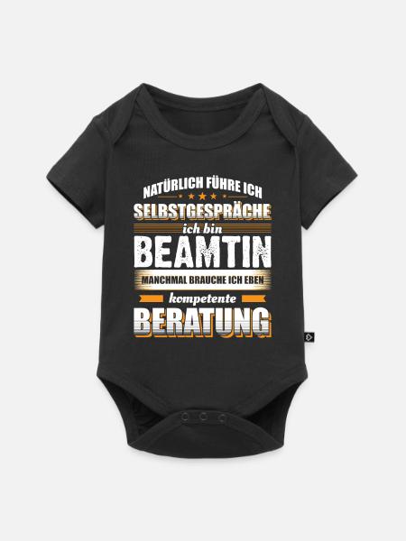 Beamtin Spruch - Baby Premium Kurzarmbody - Schwarz