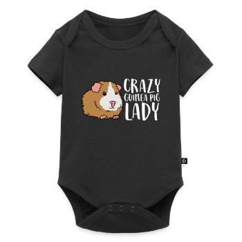 Crazy Guinea Pig Lady Pet Guinea Pig - Baby Premium short-sleeve bodysuit - black - Front