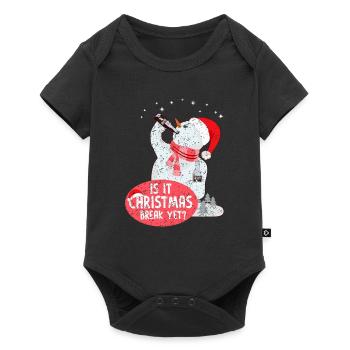 Nikolaus Weihnachten Weihnachtsmarkt Geschenk - Baby Premium Kurzarmbody - Schwarz - Vorne