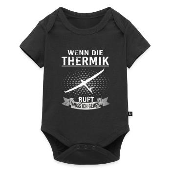 Wenn die Thermik ruft muss ich gehen - Baby Premium Kurzarmbody - Schwarz - Vorne