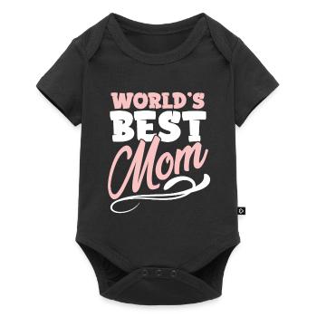 world's best mom - Baby Premium short-sleeve bodysuit - black - Front