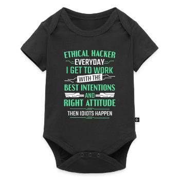 Cyber Ethical Hacker Quotidien Cyber Hacking - Body à manches courtes Premium Bébé - noir - Devant