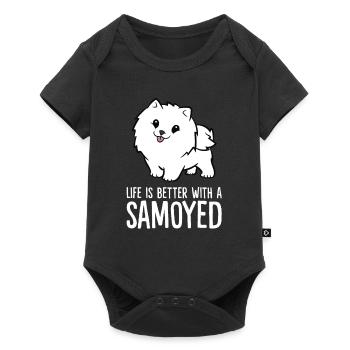 Samoyed Dog Owner Life Is Better With A Samoyed - Baby Premium short-sleeve bodysuit - black - Front