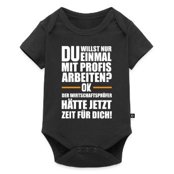 Wirtschaftsprüfer | Lustige Männer Sprüche - Baby Premium Kurzarmbody - Schwarz - Vorne