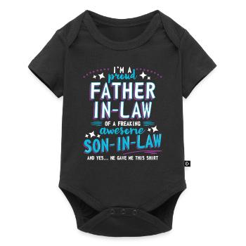 Proud Father-In-Law of Freaking Awesome Son-In-Law - Baby Premium short-sleeve bodysuit - black - Front