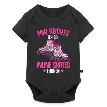 Inline Skates Inline Skating Inline Skater - Baby Premium Kurzarmbody - Schwarz - Vorne