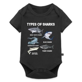 Types of Sharks - Baby Premium short-sleeve bodysuit - black - Front