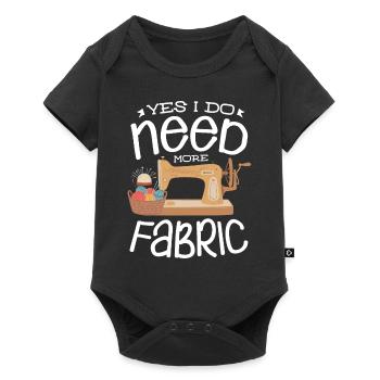 Sewing Design for a Sewing Quilting Fan - Baby Premium short-sleeve bodysuit - black - Front
