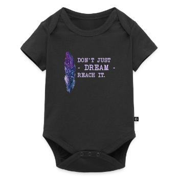 Motivation Saying Dreams - Baby Premium short-sleeve bodysuit - black - Front