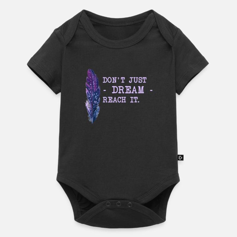 Motivation Spruch Träume - Baby Premium Kurzarmbody - Schwarz