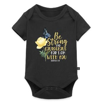 Citation de verset biblique chrétien - Body à manches courtes Premium Bébé - noir - Devant