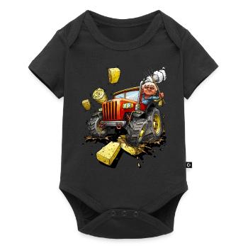 Tracteur Agriculteur Farm Country Life Cadeau - Body à manches courtes Premium Bébé - noir - Devant
