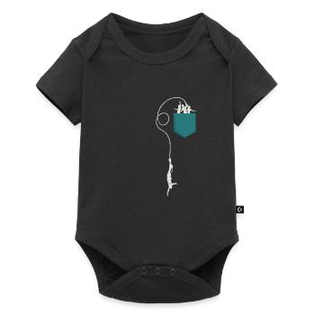 Bungee Jumping Breast Pocket - Bungee Jumpers - Baby Premium short-sleeve bodysuit - black - Front
