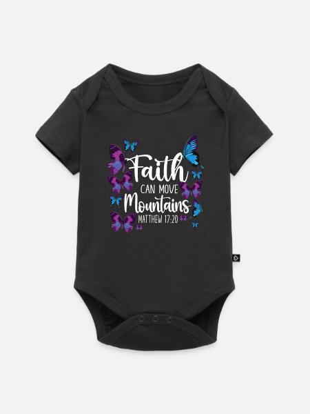 Christian Bible Verse Quote - Baby Premium Kurzarmbody - Schwarz