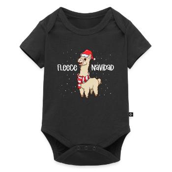 Christmas Lamb - Fleece Navidad - Baby Premium short-sleeve bodysuit - black - Front