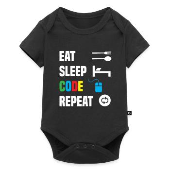 Code Codierung Coder Kodierung Informatiker - Baby Premium Kurzarmbody - Schwarz - Vorne