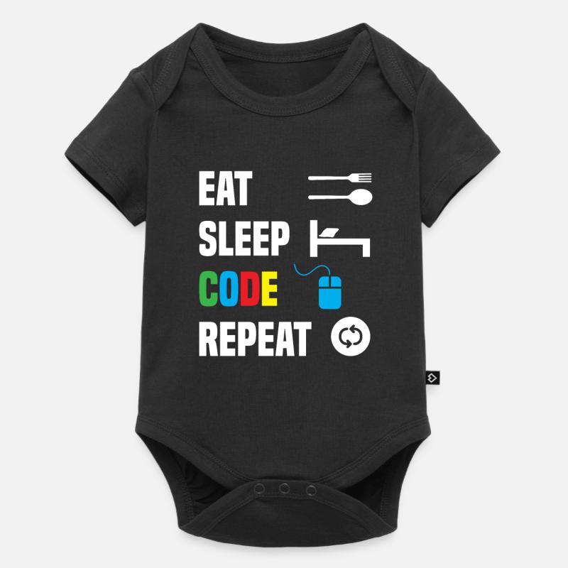 Code Encodage Codeur Codage Informaticien - Body à manches courtes Premium Bébé - noir