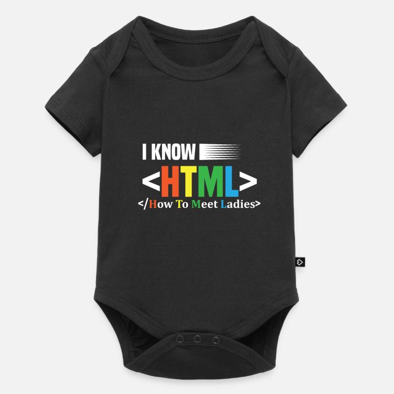Code Encodage Codeur Codage Informaticien - Body à manches courtes Premium Bébé - noir