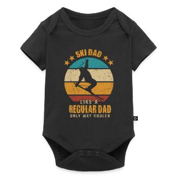 Skifahrer Papa Skifahren Ski Dad Skieur Ski - Body à manches courtes Premium Bébé - noir - Devant