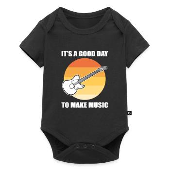 C’est une bonne journée pour faire de la musique un musicien - Body à manches courtes Premium Bébé - noir - Devant