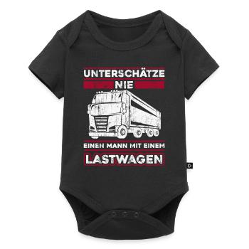 LKW Fahrer Lastwagenfahrer Fernfahrer Trucker - Baby Premium Kurzarmbody - Schwarz - Vorne