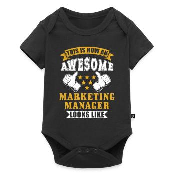 Marketing Manager Gift - Baby Premium short-sleeve bodysuit - black - Front