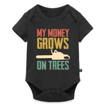 Baumpfleger Aborist Wortspiel - Baby Premium Kurzarmbody - Schwarz - Vorne