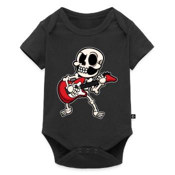 Guitar Guitarist Musician Band Skeleton - Baby Premium short-sleeve bodysuit - black - Front