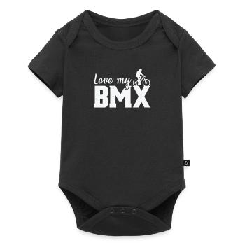 I love BMX | BMX | BMX Bike Fahrrad - Baby Premium short-sleeve bodysuit - black - Front