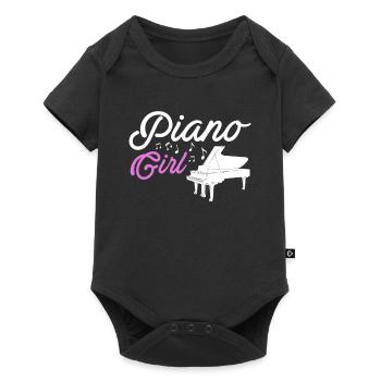 Piano Girl Gift Piano Player - Baby Premium short-sleeve bodysuit - black - Front