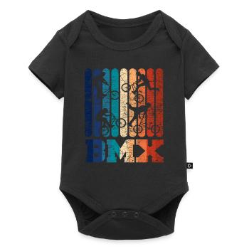 BMX rétro - Body à manches courtes Premium Bébé - noir - Devant
