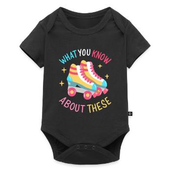 Ce que vous savez sur ces patins à roulettes - Body à manches courtes Premium Bébé - noir - Devant