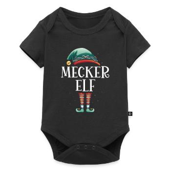 Weihnachten Partnerkostüm Mecker Elf Elfe Elfen - Baby Premium Kurzarmbody - Schwarz - Vorne