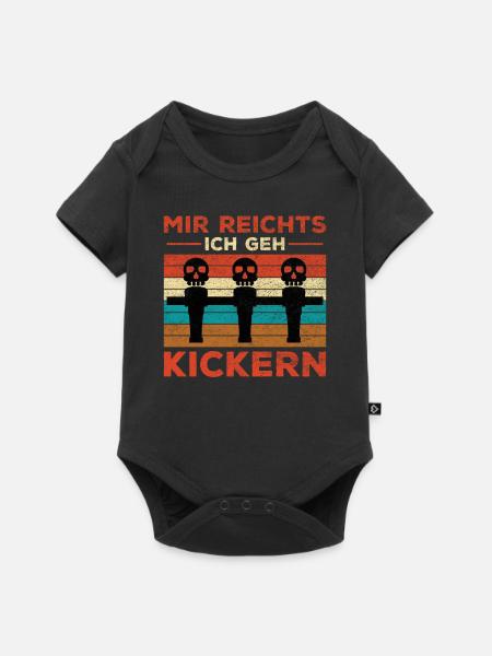 Tischfußball Kickern Tischkicker Sportler Kicker - Baby Premium Kurzarmbody - Schwarz