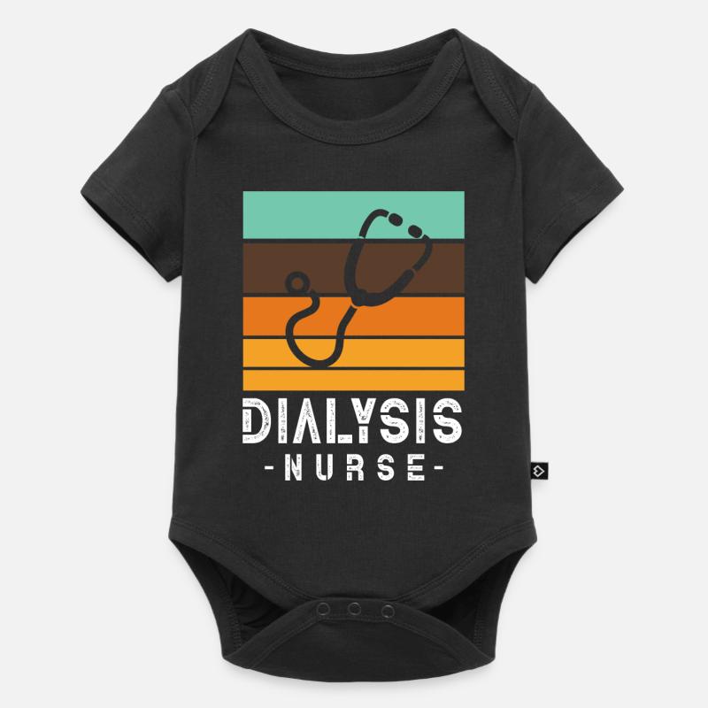 Infirmière pour une infirmière en dialyse - Body à manches courtes Premium Bébé - noir