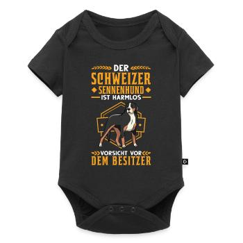Großer Schweizer Sennenhund Besitzer - Baby Premium Kurzarmbody - Schwarz - Vorne